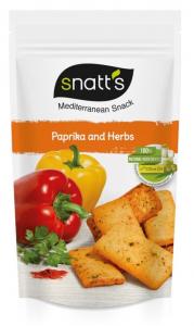 Snatt's Mediterranean bread snack Paprika & Herbs in Doy pack 
